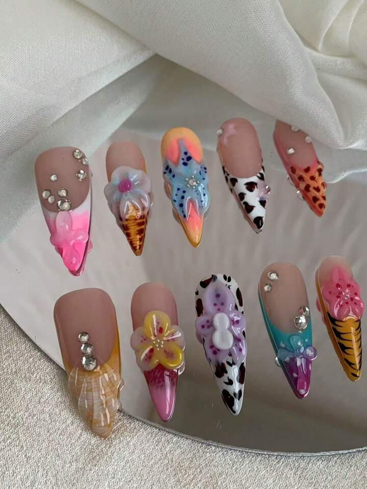Y2K Confessions Pressed On Nails