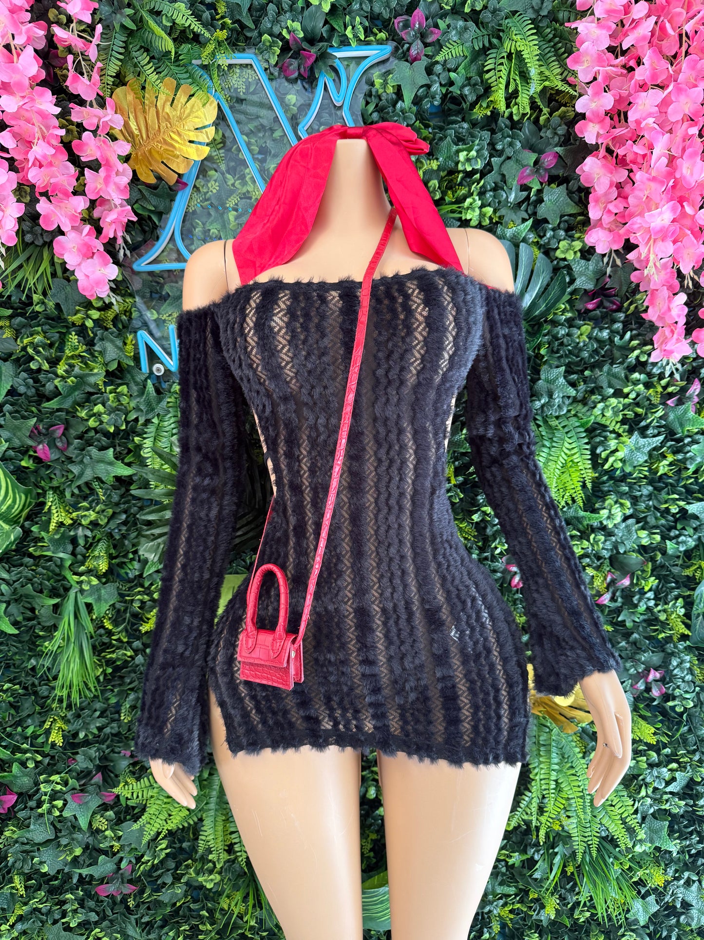 So Purrfect Mini Fur Dress