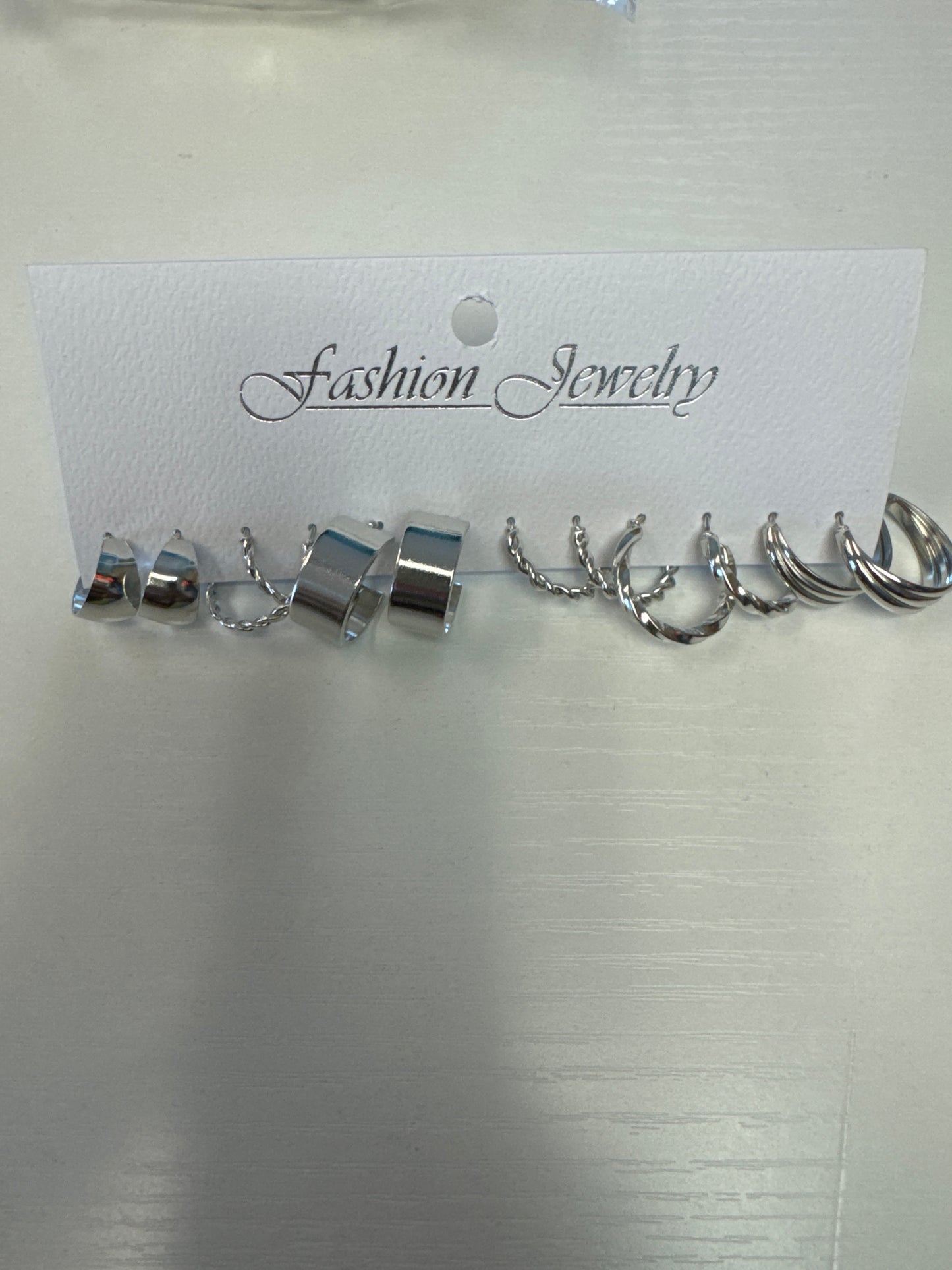 Silver earrings hoops