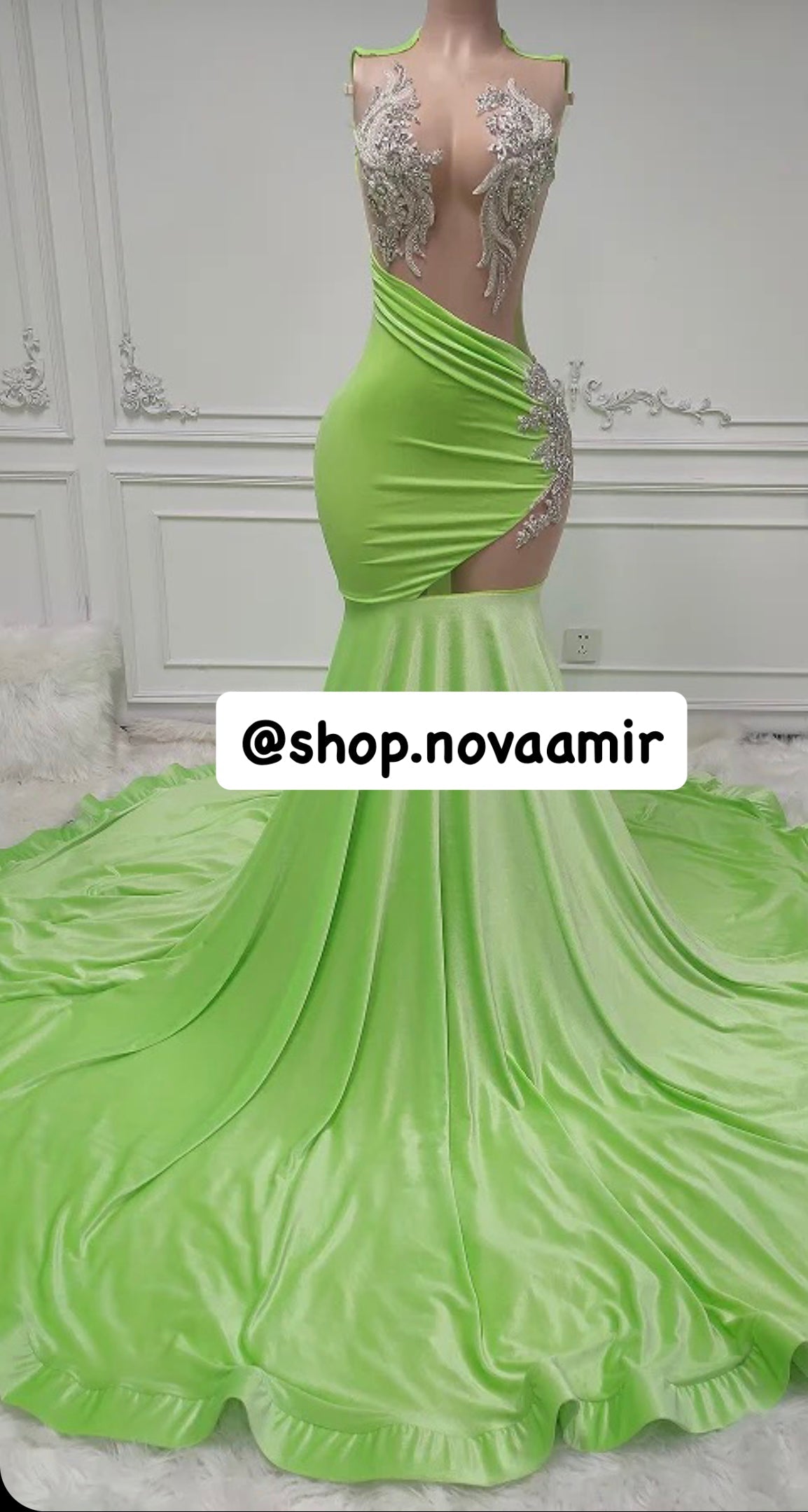 Ambrossia Crystal Embellished Prom Gown