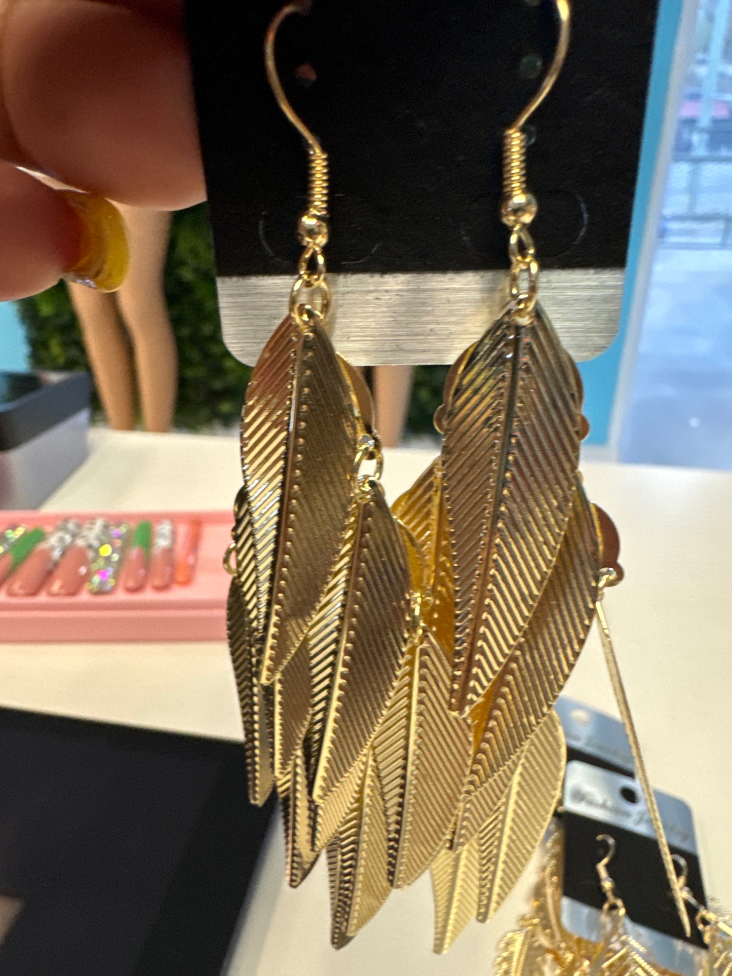Gold and silver dankly earrings