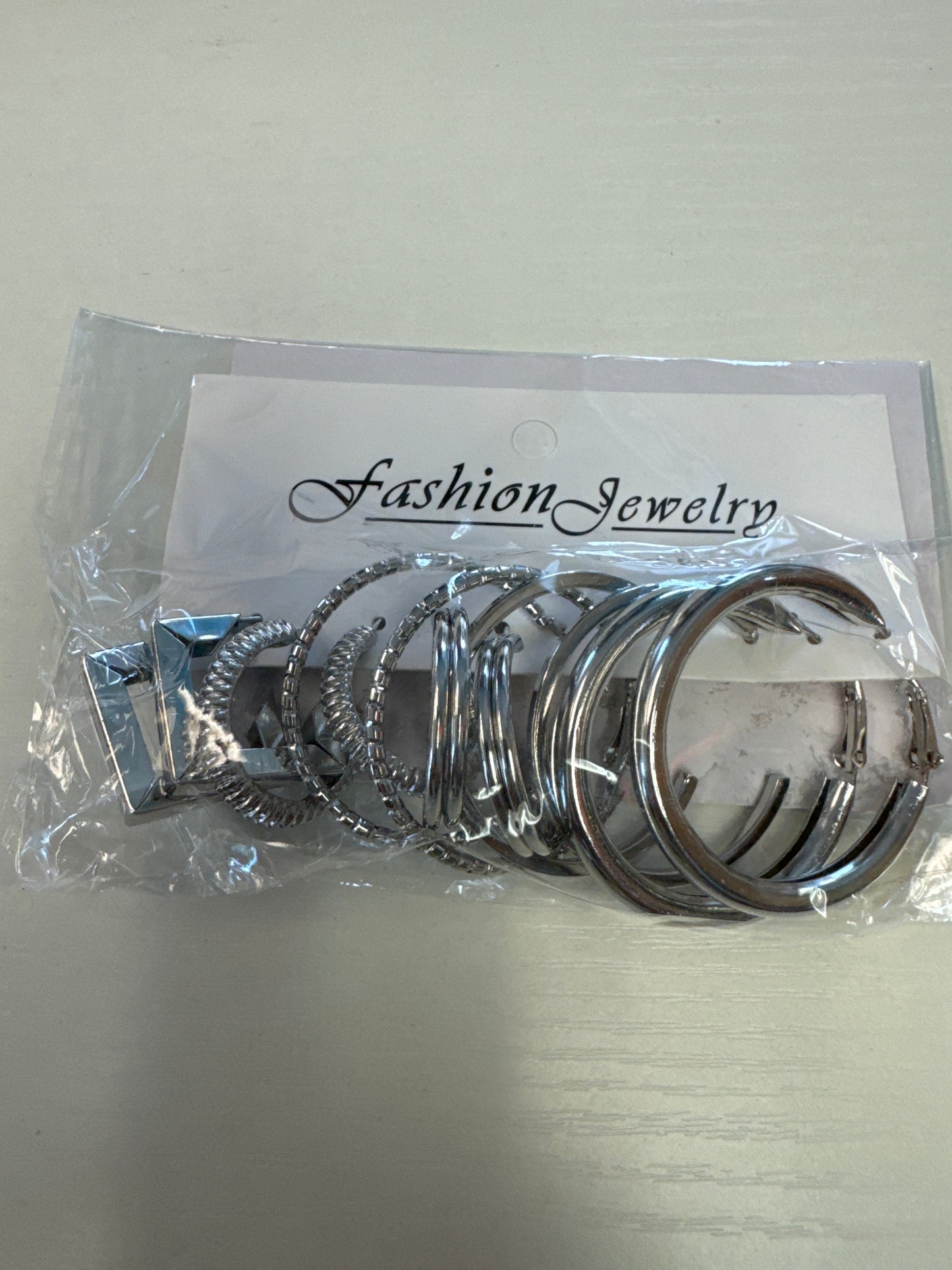 Silver earrings hoops