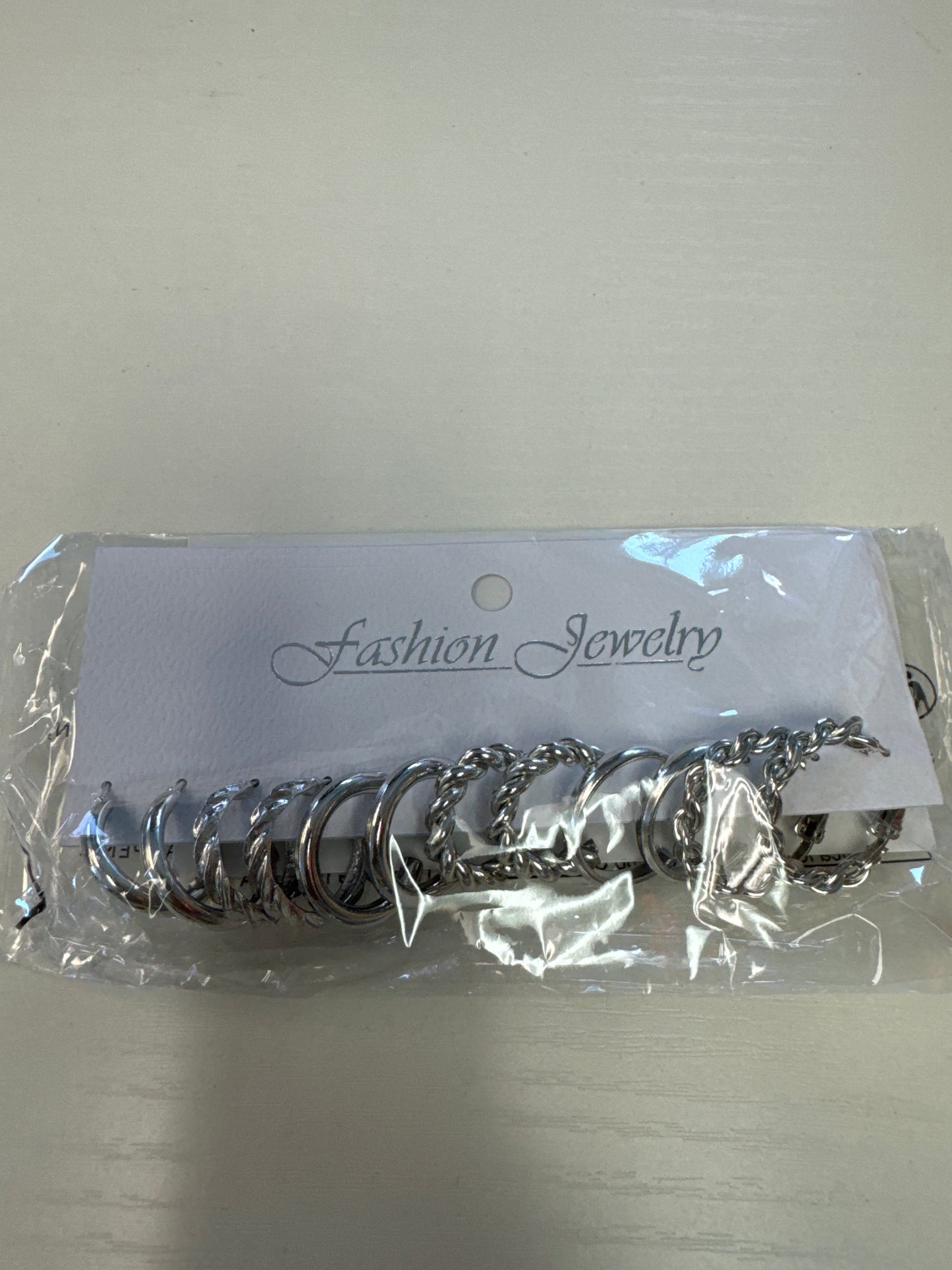 Silver earrings hoops