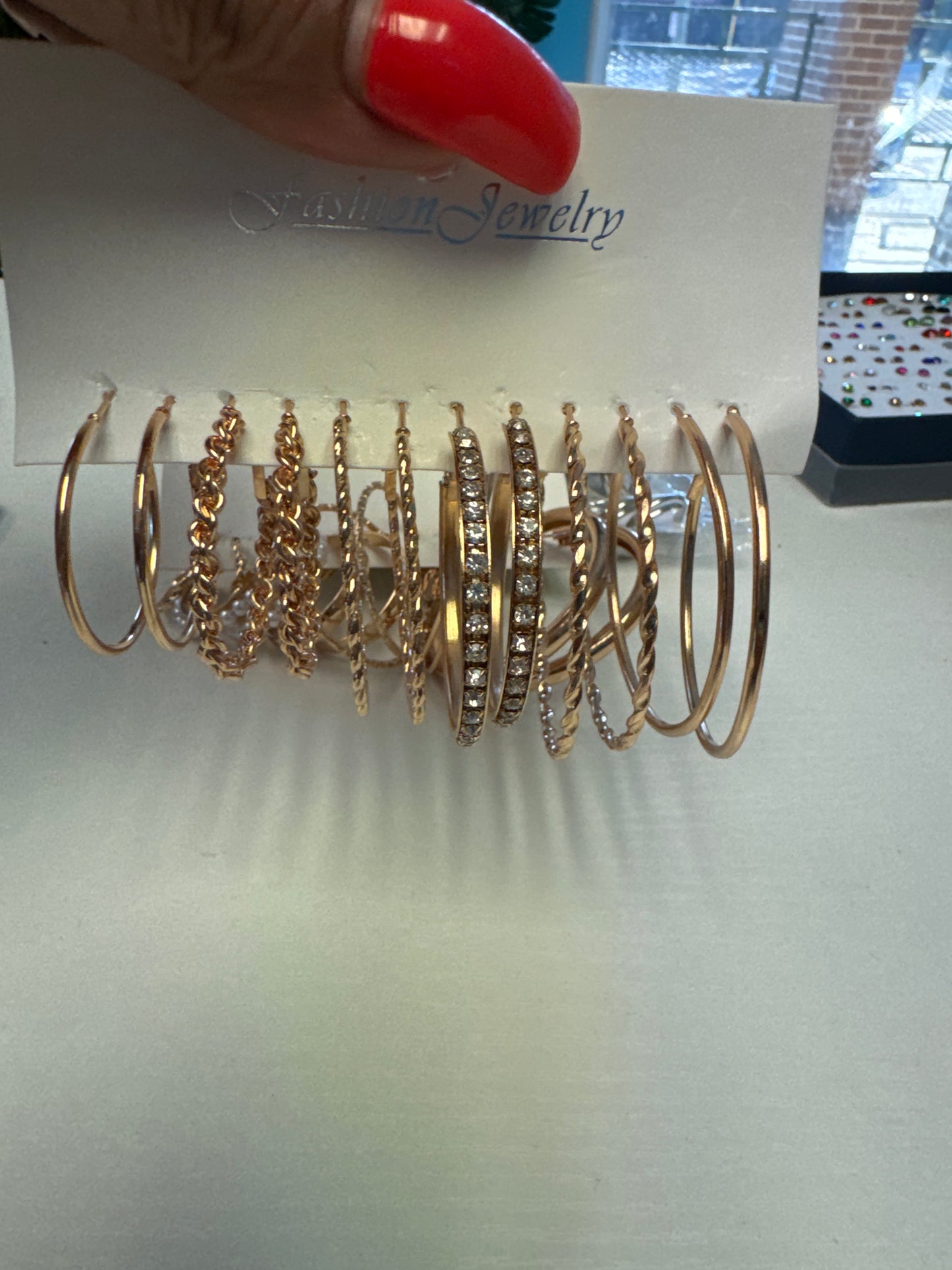 Silver earrings hoops