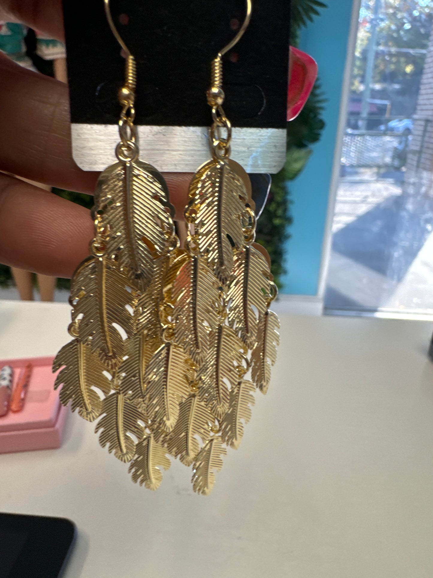 Gold and silver dankly earrings