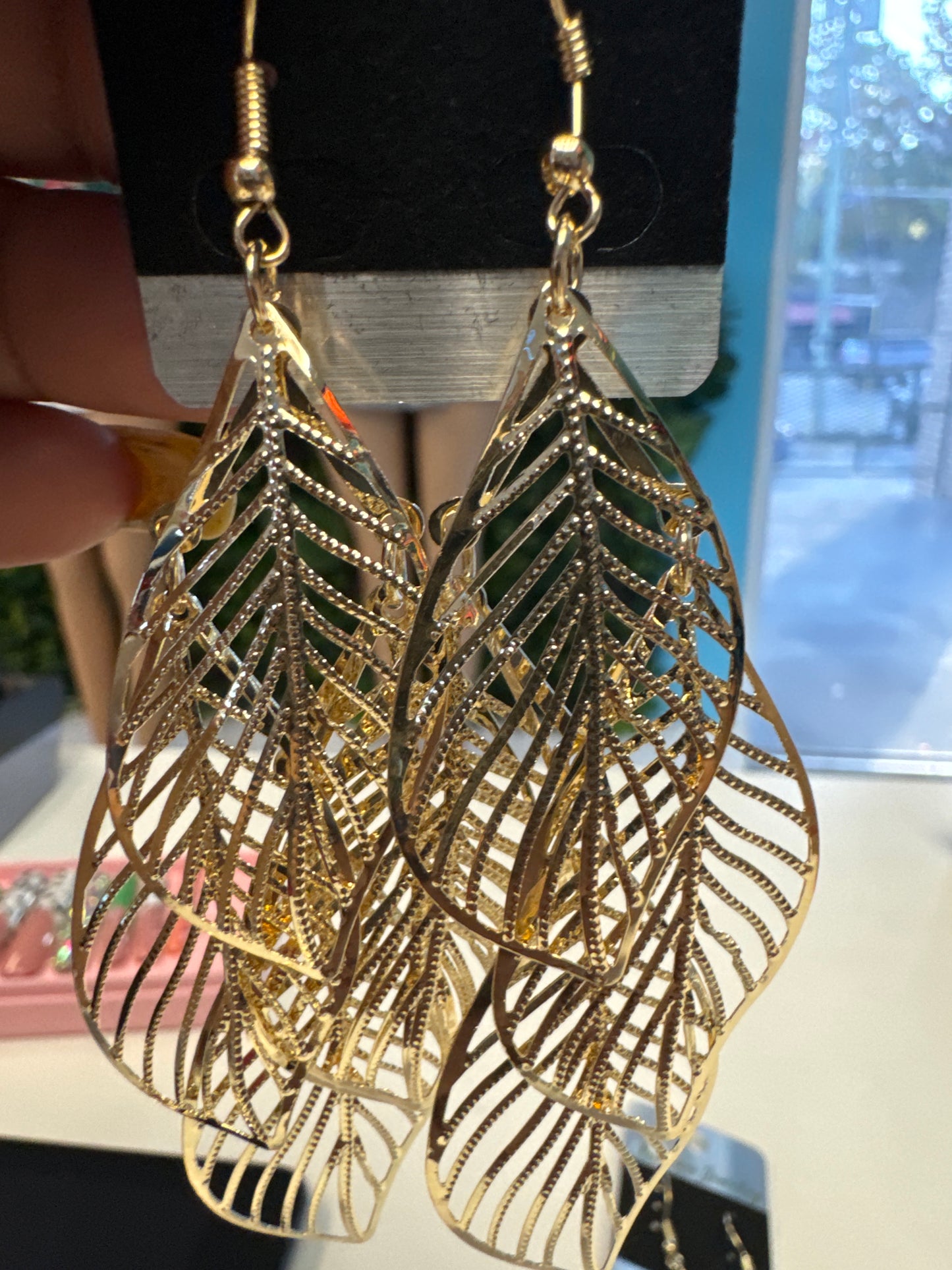 Gold and silver dankly earrings