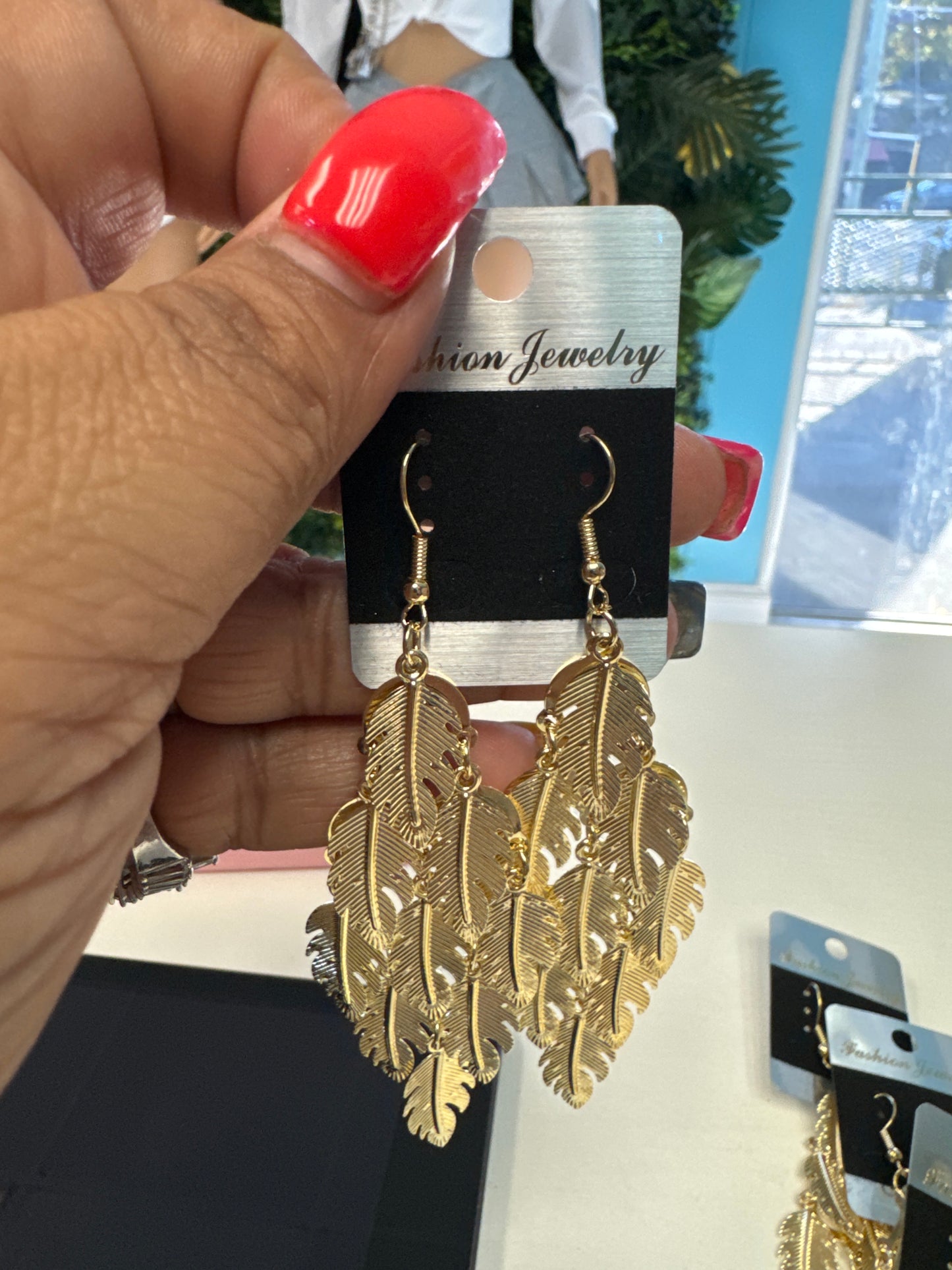 Gold and silver dankly earrings