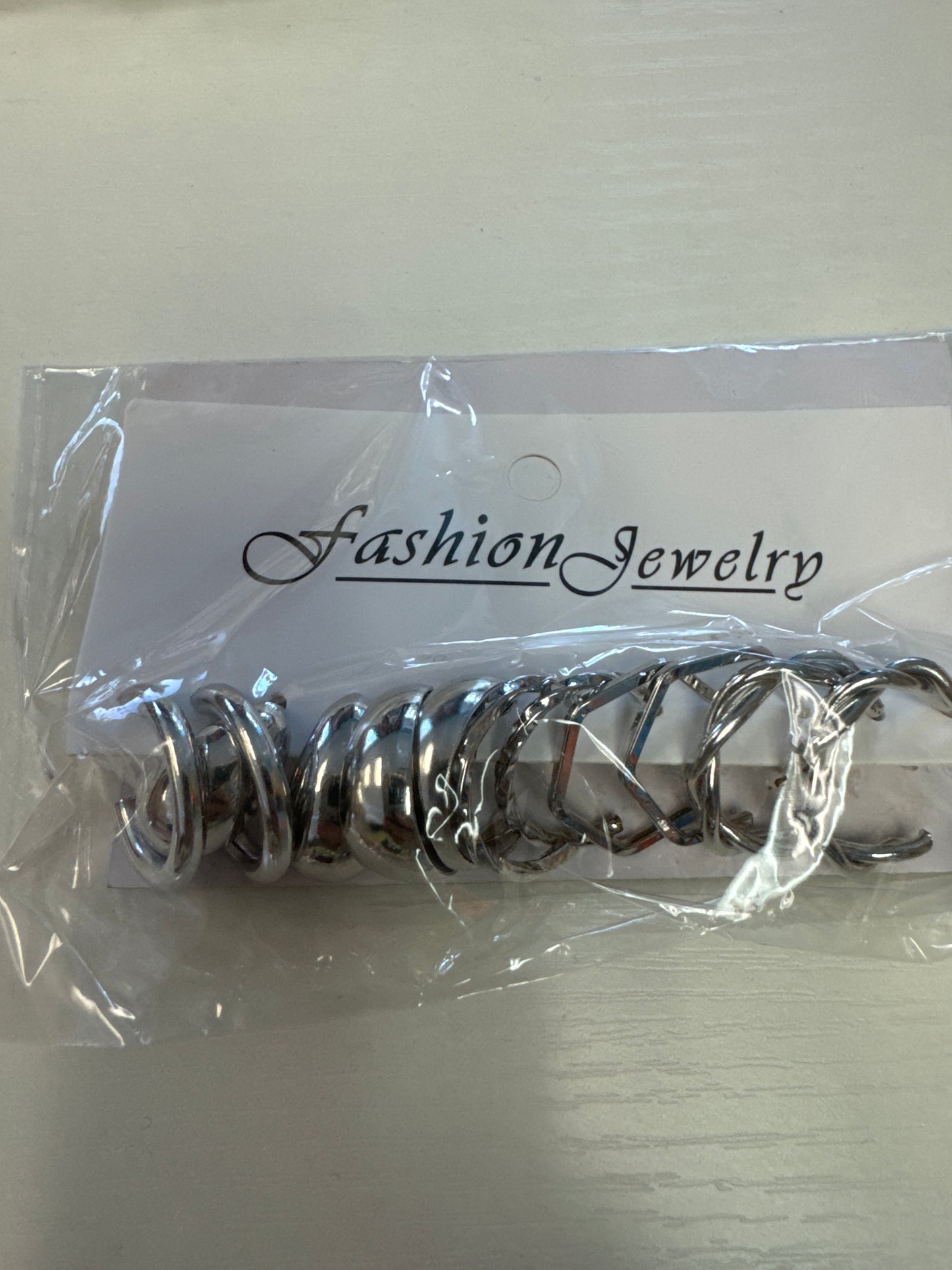 Silver earrings hoops