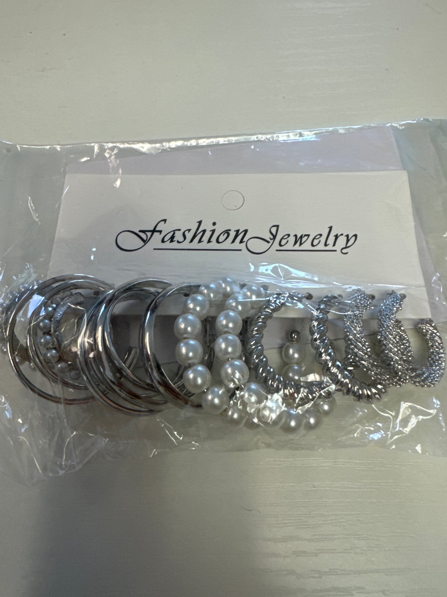 Silver earrings hoops