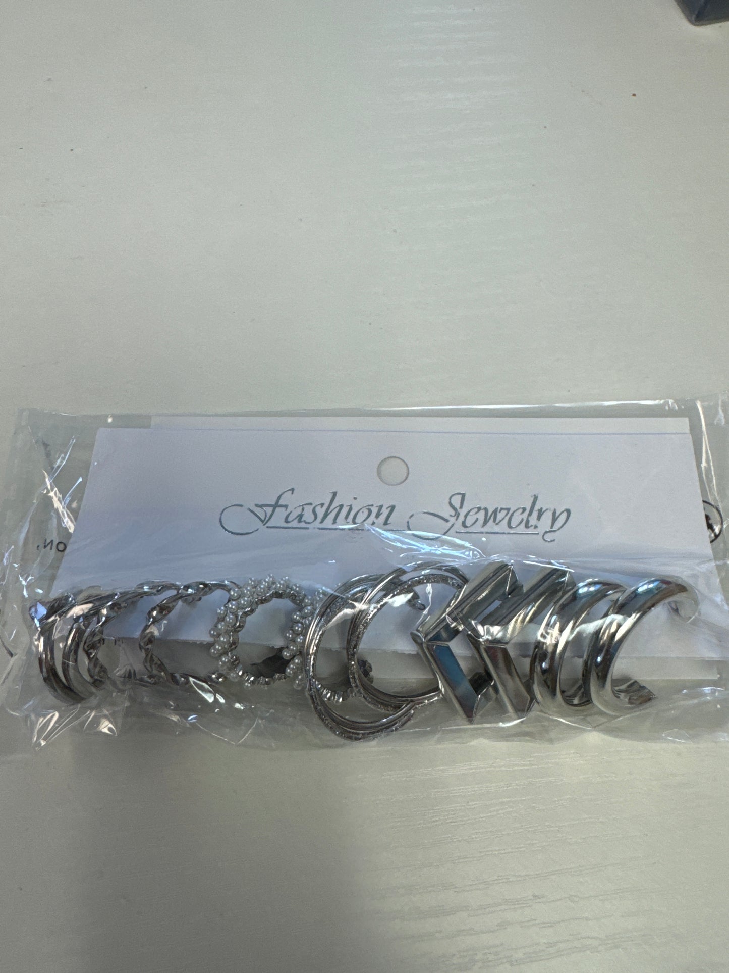 Silver earrings hoops