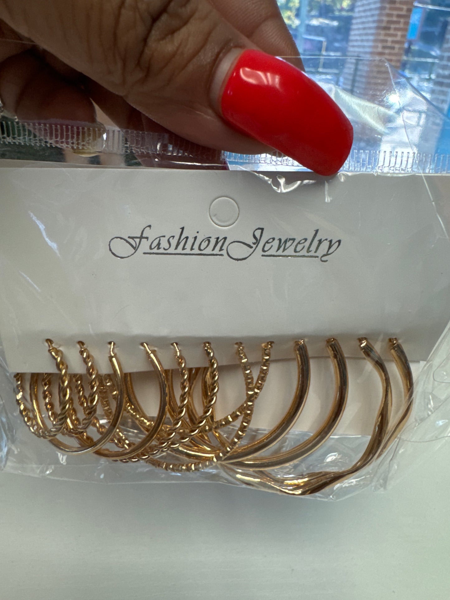 Silver earrings hoops