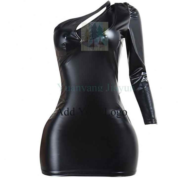Midnight Baddie Faux Leather Dress