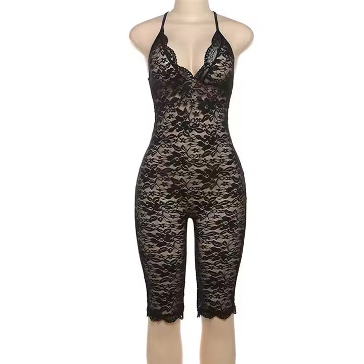 Wine & Dine Lace Romper