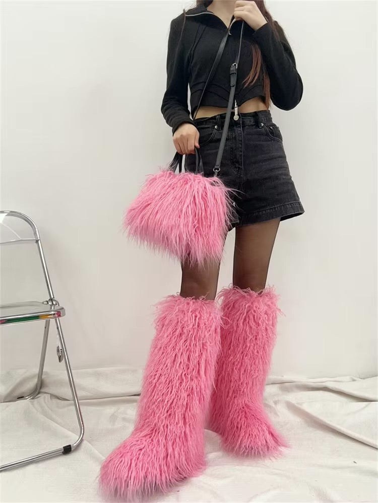 Icebox Knee HIgh Fur Boots
