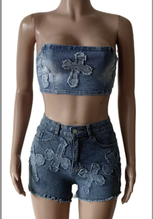 Loves Me Not Denim Top
