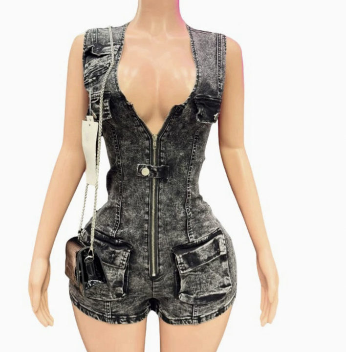 Ready For Brunch Denim Romper