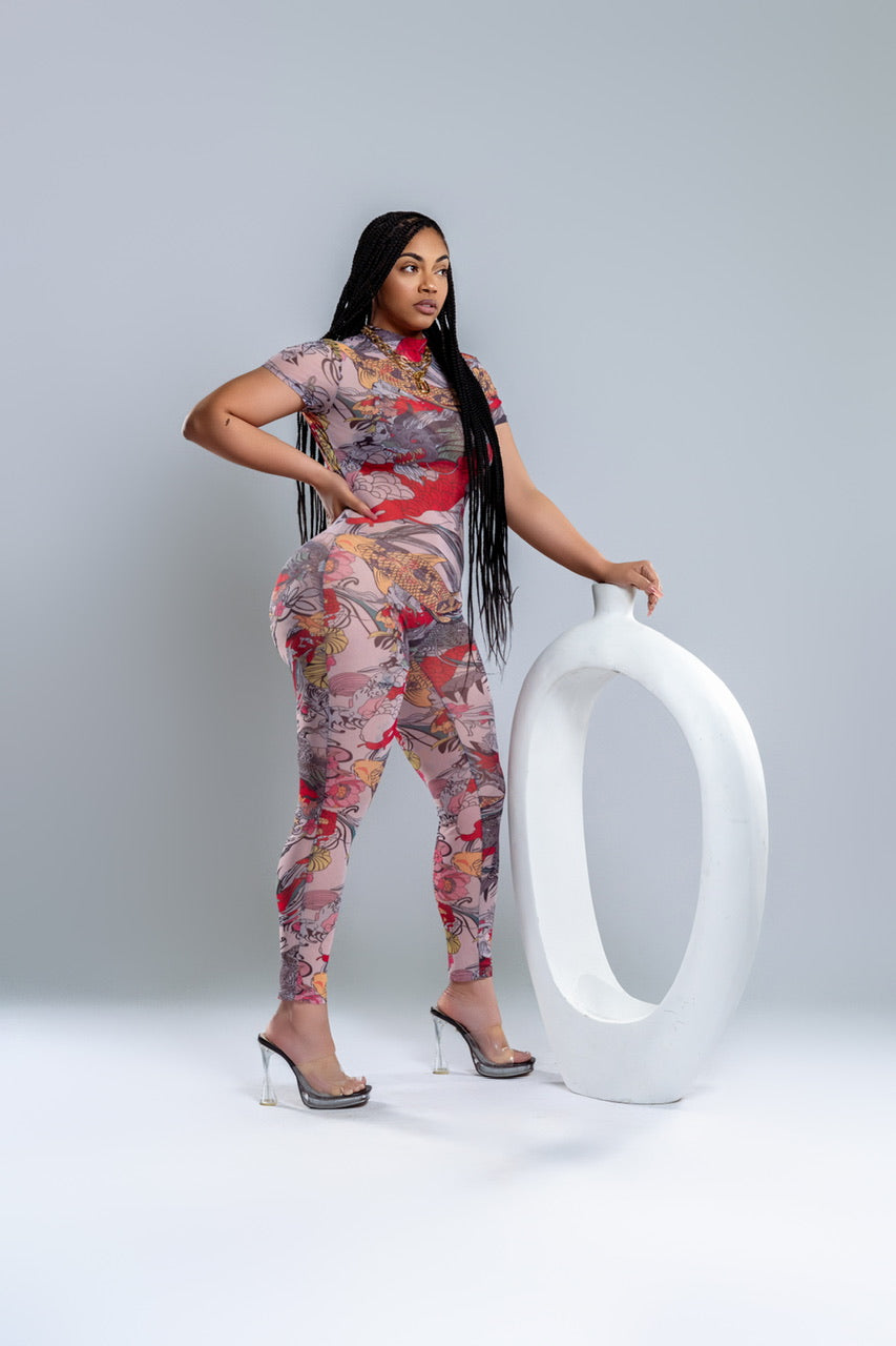 Dragon Sheer Jumpsuit