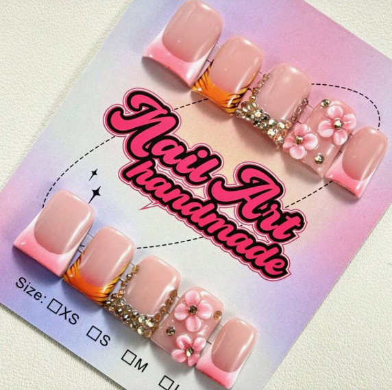 Floral Savage Press On Nails