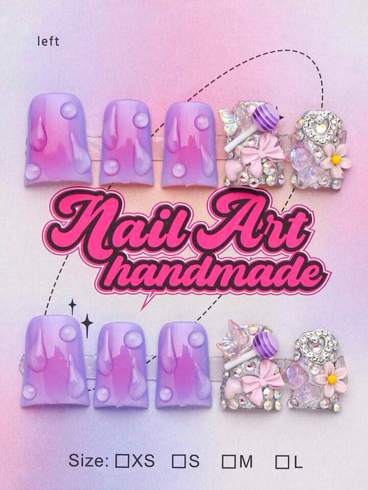 Blinged Out Baddie Pressed On Nails