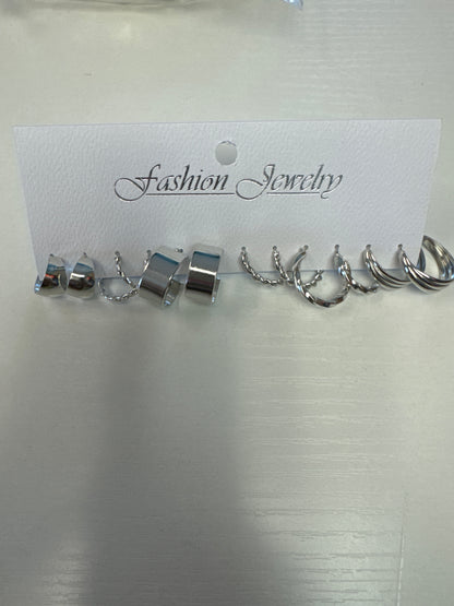 Silver earrings hoops