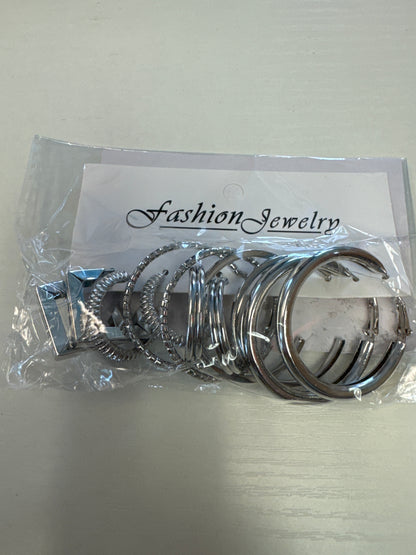 Silver earrings hoops