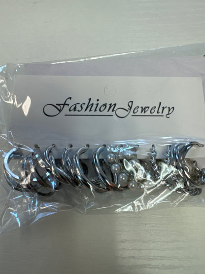 Silver earrings hoops