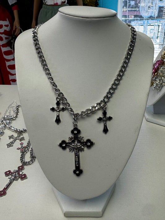 Cross roads necklace