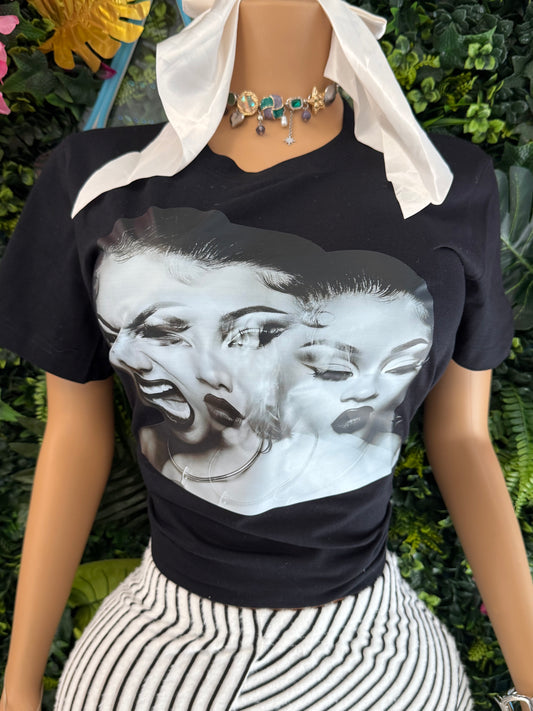 Many Faces Graphic Tee