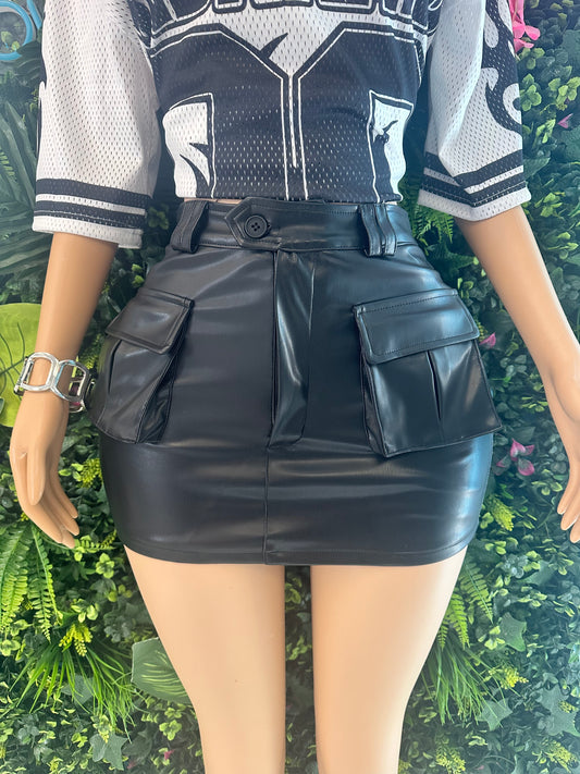 Always Ready Leather Skort