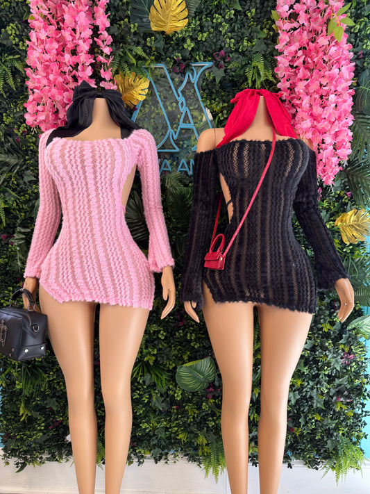 So Purrfect Mini Fur Dress