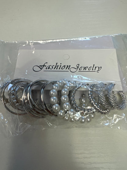 Silver earrings hoops