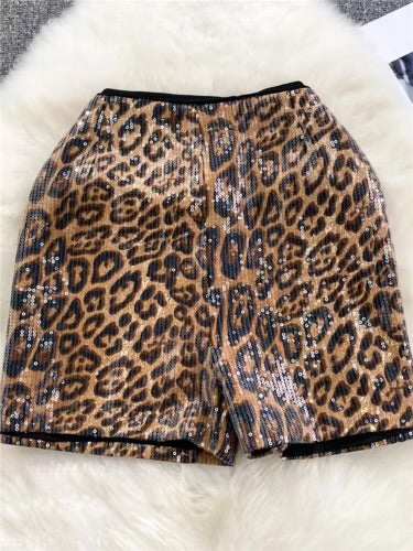 Meow Leopard Shorts