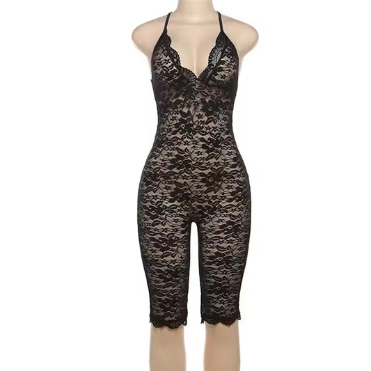 Wine & Dine Lace Romper