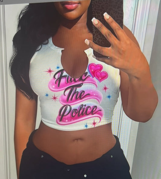 Fucc The Police Crop Top