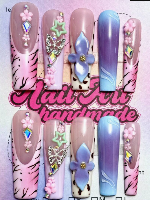 Wildflower Wifey Press On Nails