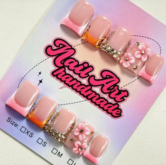 Floral Savage Press On Nails