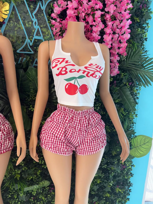 Cherry Pop Short Set